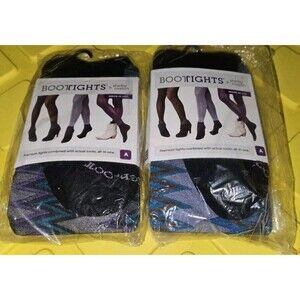 2 Pair NEW Boot Sock Tights Shelby Mason ankle size A zigzag blue green burnt